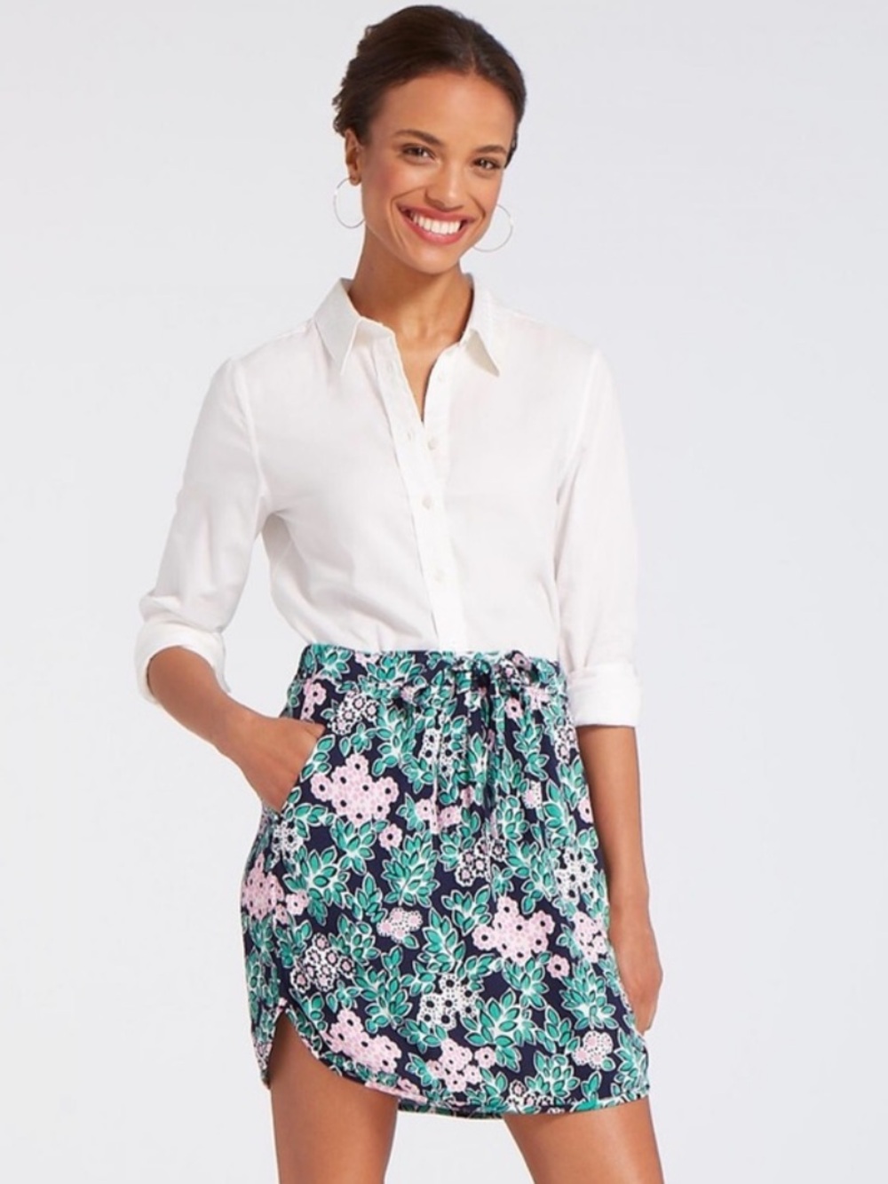 Draper James floral skirt